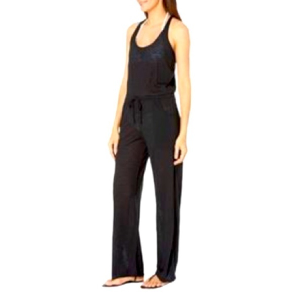 Nwot Becca| Swim | Becca Black Jumpsuit Bathing Suit Cover.. Size Large